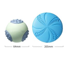 Dogs Vocal Bite Resistant Teething Toys (Option: Mint Green-Ball with Frisbee)