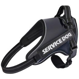 Large And Medium-sized Dog Traction Rope Vest (Option: Black-M)