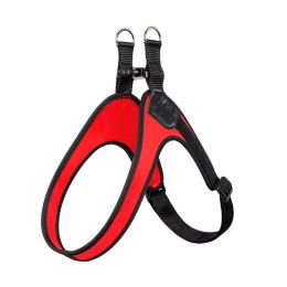 Puppy Harness Leash Vest Style (Option: Red-Bust40 to 52cm)