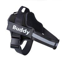Reflective And Breathable Adjustable Pet Strap Vest (Option: Black-S)