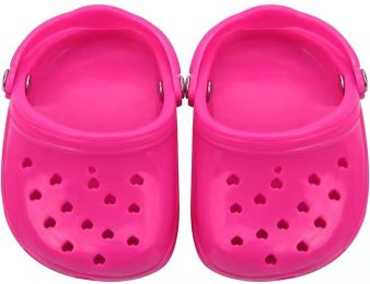 Dog Hole Shoe Wear-resistant Silicone (Option: Rose Red-2piece)