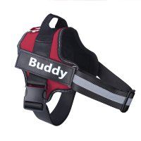 Reflective And Breathable Adjustable Pet Strap Vest (Option: Red-M)
