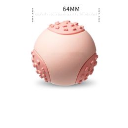 Dogs Vocal Bite Resistant Teething Toys (Option: Peach Pink-Ball Only)