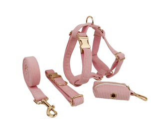 Pet Collar Dog Fabric Velvet (Option: Pink-XL)