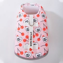 Special Traction Pet Fruit Printed Clothes (Option: Pink Cherry-M)