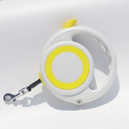 Portable Pet Dog Retractable Adjustment Hand Holding Rope (Option: Yellow White-5 M)