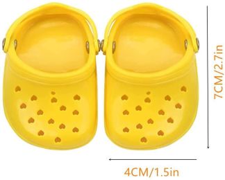 Dog Hole Shoe Wear-resistant Silicone (Option: Yellow-2piece)