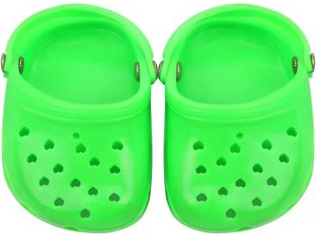 Dog Hole Shoe Wear-resistant Silicone (Option: Green-2piece)