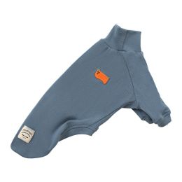 Waffle High Collar Sweater Special Dog Breed (Option: Blue-GM)