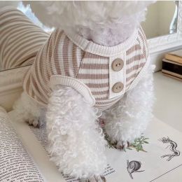 Summer Thin Pet Stripe Tank Top (Option: Brown-S)